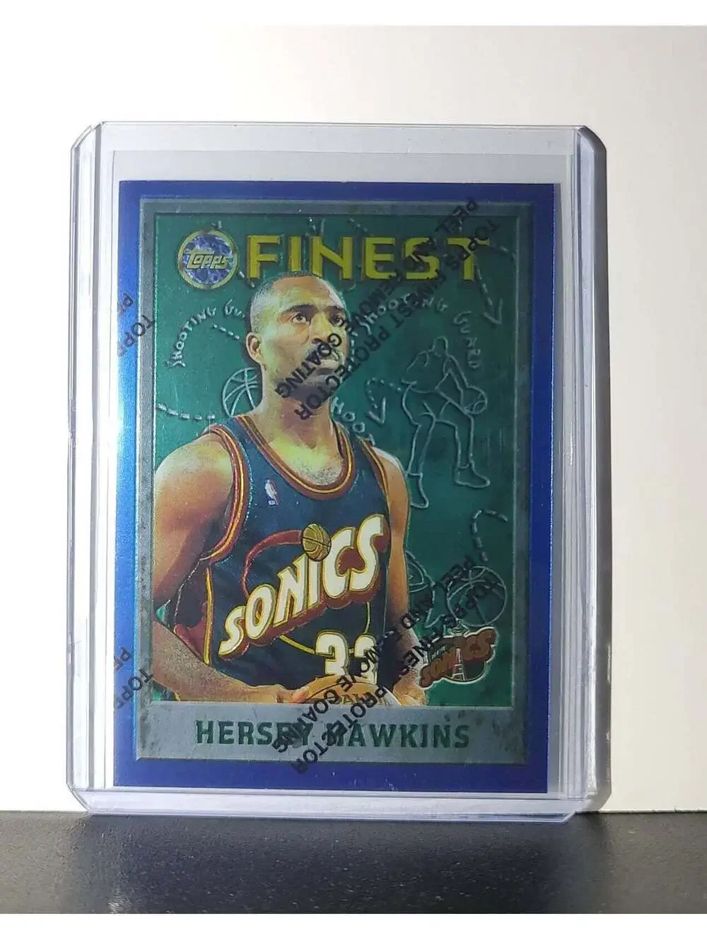 Hersey Hawkins 1995-96 Topps Finest NBA #235 Card SuperSonics